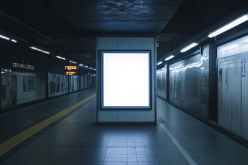 Blank advertising billboard mockup