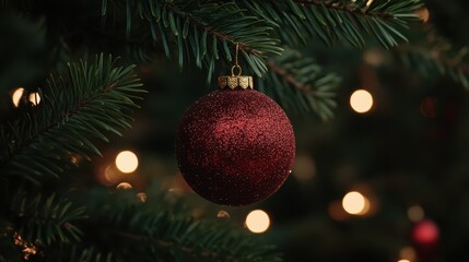 Obraz premium The Red Christmas Ornament