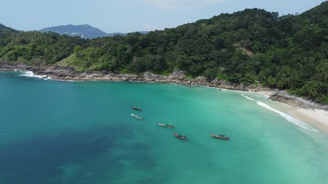 Vista A&eacute;rea de Drone no Mar da Tail&acirc;ndia.