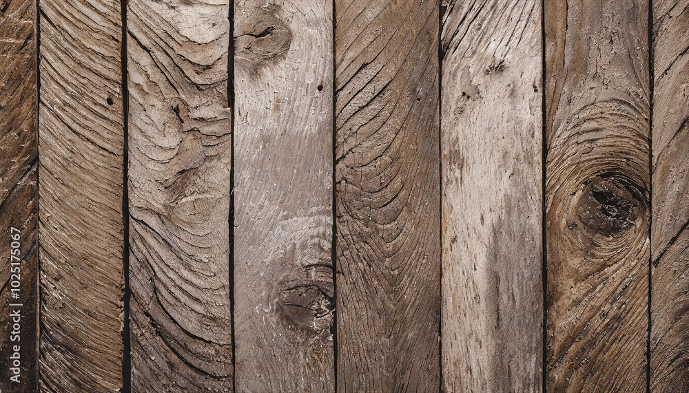 Poster textured wooden planks arranged in a parallel pattern showcasing natural variations in color and gra