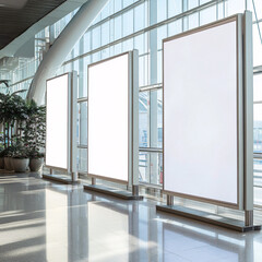 Blank advertising billboard mockup