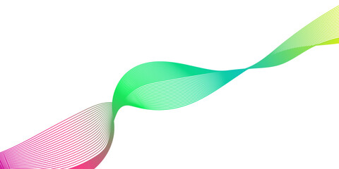 abstract wave line background, ector abstract light lines wavy flowing dynamic in blue pink colors isolated on white background