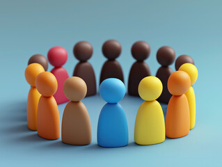 DEI, Diversity Equity And Inclusion Concept. People Figures in Various Settings. Team Work, Diverse Culture	
