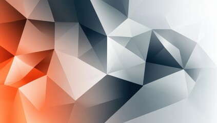 Obraz premium Abstract background with geometric shapes and gradient colors, light orange and dark gray, triangle shapes, blurred edges, high resolution, modern design vector illustration