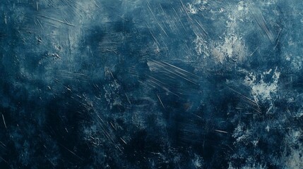 Dusty scratched and scanned old film texture of a metal surface, closeup; dark blue color for backgrounds
