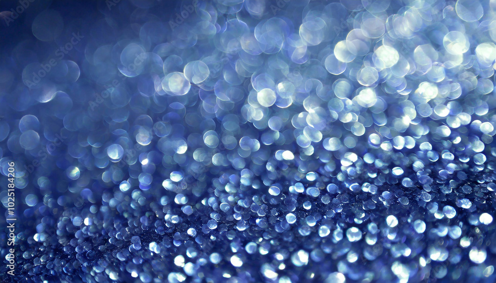 Poster sparkling blue bokeh background with shimmering light reflections creating a dreamy effect in a sere