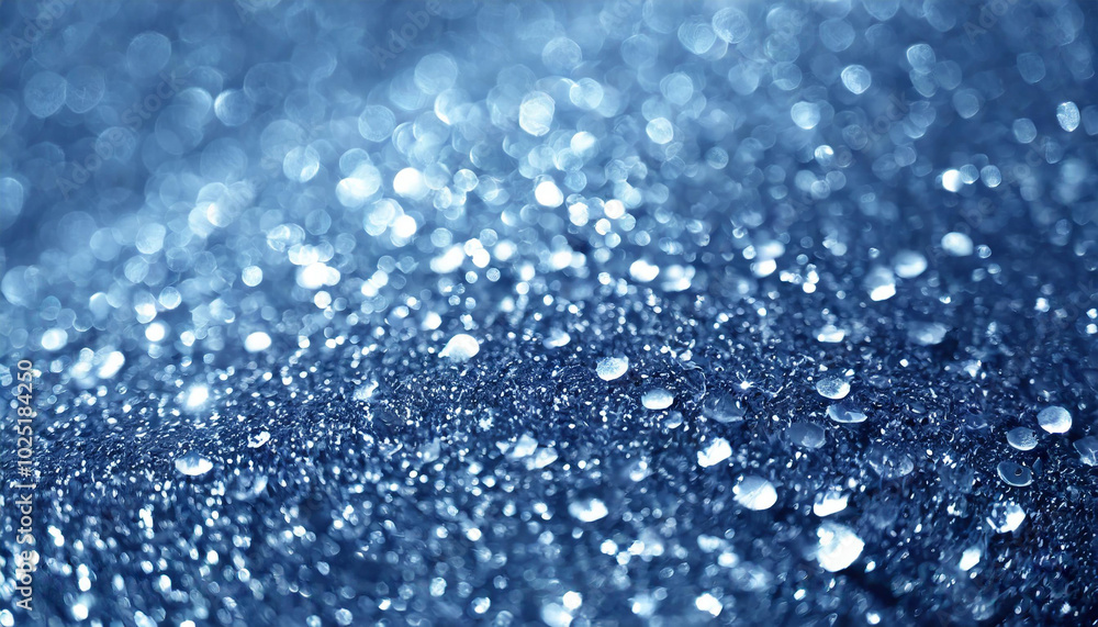 Poster raindrops glisten on a textured surface, showcasing a captivating display of light and reflections i