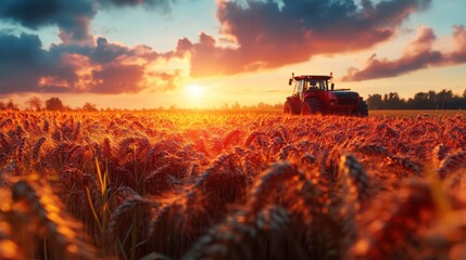 Fototapeta premium Innovative Agricultural Technology Empowering Farmers in the Field