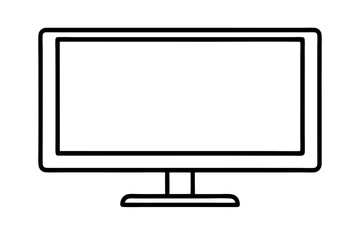 lcd monitor isolated on white