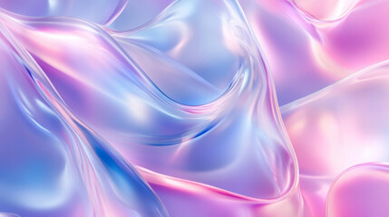 Obraz premium Soft pastel abstract fabric texture flowing gently in shades of pink and blue in a dreamy, ethereal composition