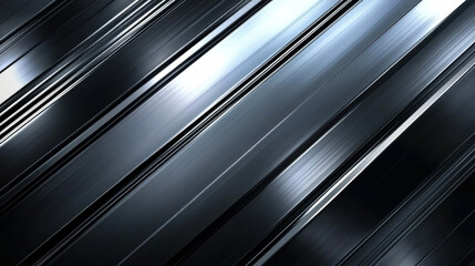 Obraz premium A close-up view of shiny metal panels creating a sleek, modern aesthetic in an industrial setting, illuminated with soft light reflections