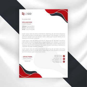 Professional creative letterhead vector template design for your business.
