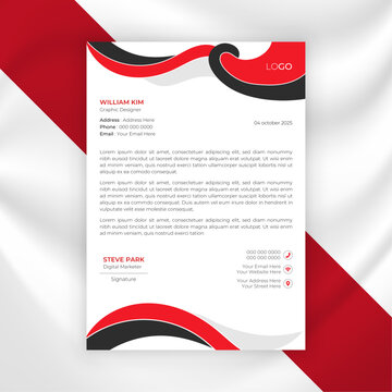 Professional creative letterhead vector template design for your business.
