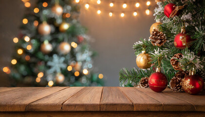 Cozy Christmas decorations featuring two beautifully adorned trees with twinkling lights and ornaments in a warm indoor setting