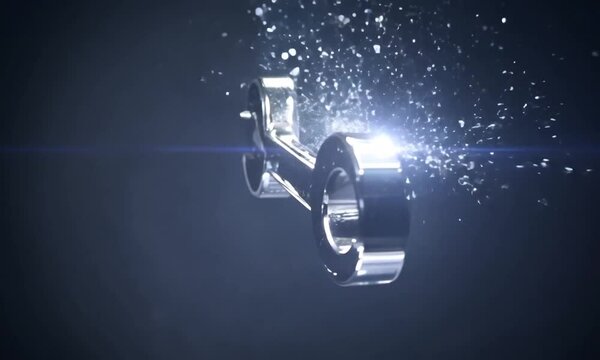 motion past metal shining wrench