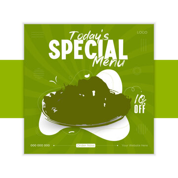 Special delicious Food menu social media post design template