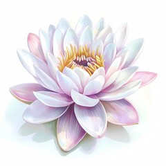 Soft Pink Watercolor Lotus Flower Painting