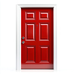 Red Front Door Isolated