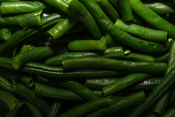 Close up of green beans 