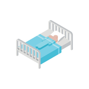 recommend clip art: Bed and sleeping person on it symbol. Sleeping person icon