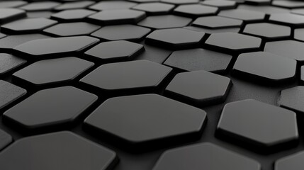 Abstract hexagonal pattern in black.
