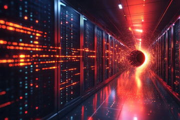 Futuristic Data Center with Digital Energy Portal 