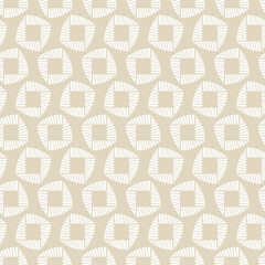 Beige Bohemian Classic Minimal Abstract Geometric Square Seamless Vector Repeat Pattern