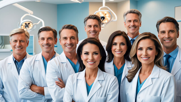 team of dentists in the clinic