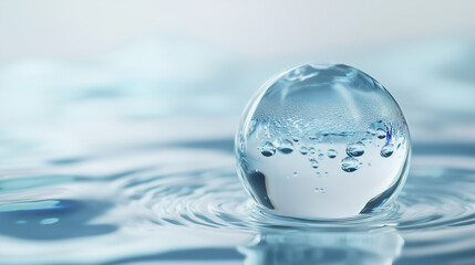 water drop on blue