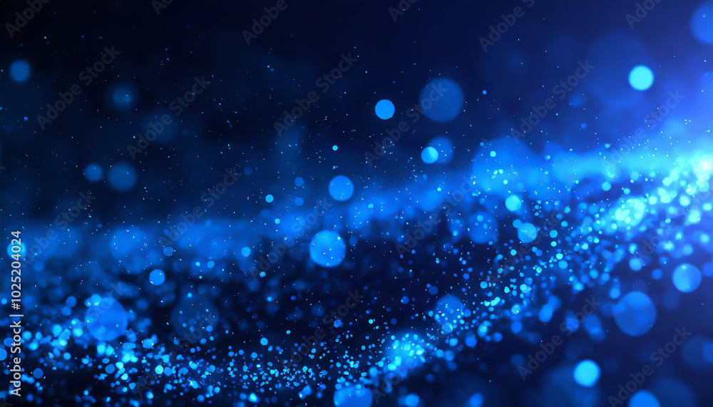 Poster vibrant blue bokeh lights create a mesmerizing atmosphere of relaxation and tranquility in an abstra