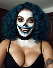 Obraz premium portrait of a woman in carnival mask