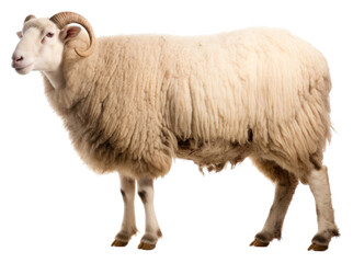 Fototapeta premium PNG Arles Merino Sheep Ram sheep livestock standing.