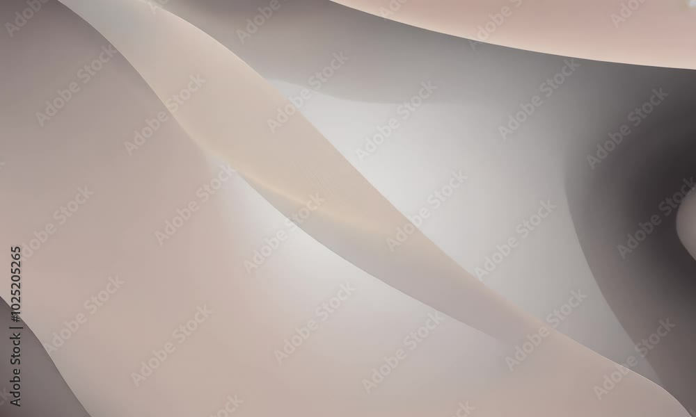 Poster create abstract background with soft flowing lines in beige and white tones.