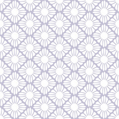 Purple Retro Hippy Flower Seamless Vector Repeat Pattern