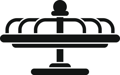 This vector illustration of a roundabout carousel is perfect for projects related to playgrounds, childhood, and outdoor fun