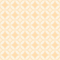 Fototapeta premium Vintage Geometric Flower Circles Seamless Vector Repeat Pattern