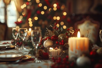 Traditional Festive Table Banner