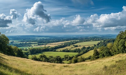Fototapeta premium Panoramic view of the North Downs