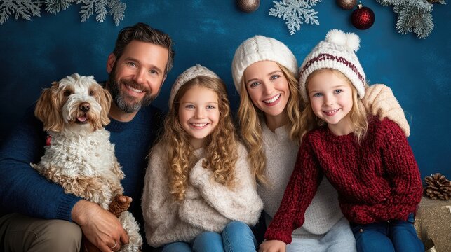 Custom Holiday Cards Featuring Family and Pets