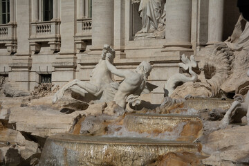 Trevi Fountain's Symbolic Guardians