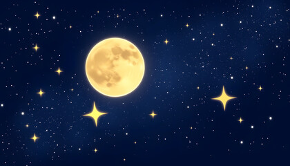 Fototapeta premium Moon, star, stars, sparkles, falling star, isolated on transparent background. Night sky, starlight, milky way, galaxy, space overlays, png isolated with white highlights, png