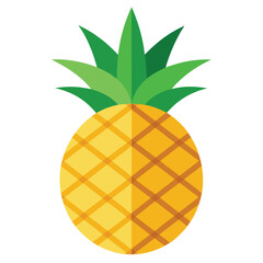 Pineapple fruit Vector Illustration isolated on white background