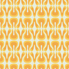 Vintage Hippy Abstract Geometric Shapes Seamless Vector Repeat Pattern