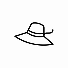 hat sun icon sign vector