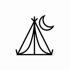 travel camp tent icon sign vector