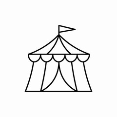 circus tent icon sign vector