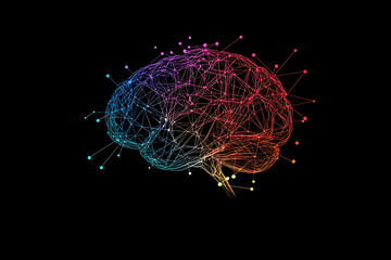  background human brain with modern data connections
