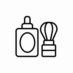 sponge blush makeup icon sign vector