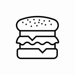 hamburger fast meal icon sign vector