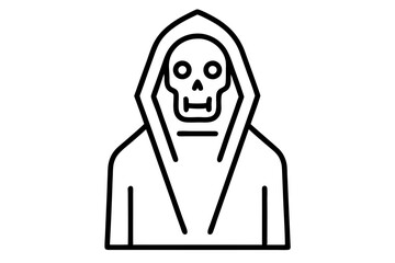 death icon. vector.Editable stroke.linear style sign for use web design,logo.Symbol illustration.